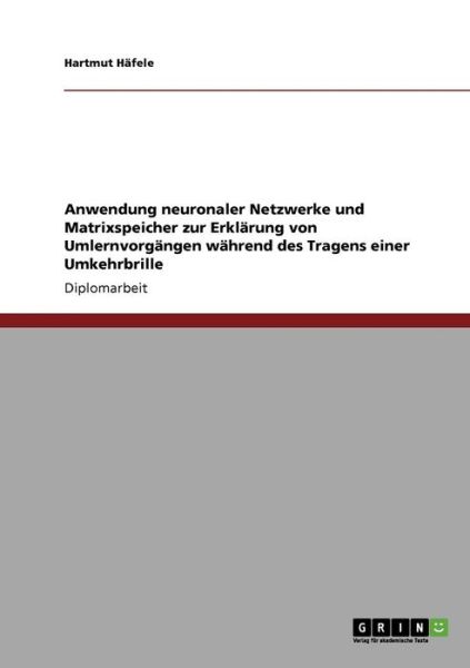 Cover for Häfele · Anwendung neuronaler Netzwerke u (Book)