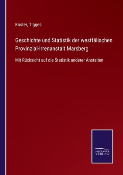 Cover for Koster · Geschichte und Statistik der westfalischen Provinzial-Irrenanstalt Marsberg (Paperback Book) (2021)