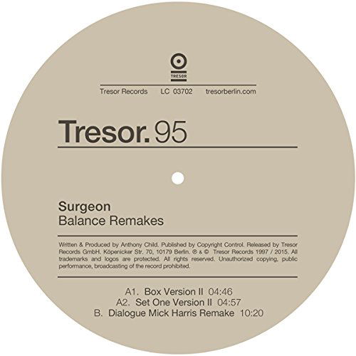 Balance Remixes - Surgeon - Music - TRESOR - 0666017294261 - July 8, 2015