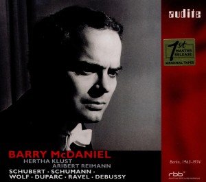 Cover for Schubert / Schumann / Wolf / Duparc / Mcdaniel · Barry Mcdaniel Sings Schubert &amp; Schumann &amp; Wolf (CD) [Digipack] (2012)