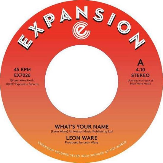 What's Your Name / Inside Your Love - Leon Ware - Musik - EXPANSION - 5019421287261 - 10 november 2017