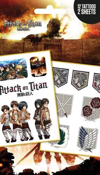 Attack On Titan: Logo's And Characters (Temporary Tattoo) - Attack On Titan - Merchandise -  - 5028486277261 - 