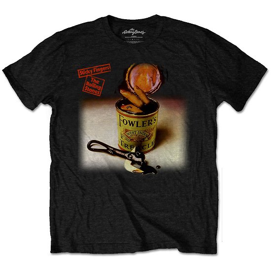 Cover for The Rolling Stones · The Rolling Stones Unisex T-Shirt: Sticky Fingers Treacle (T-shirt) [size S] [Black - Unisex edition]
