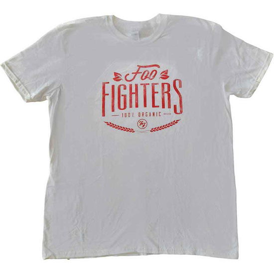 Cover for Foo Fighters · Foo Fighters Unisex T-Shirt: 100% Organic Version 2 (White) (Ex-Tour) (T-shirt) [size L] (2022)