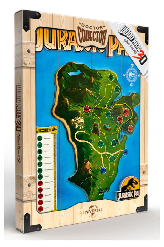 Cover for Doctor Collector · Jurassic Park Park Map WoodArts 3D Print (MERCH)