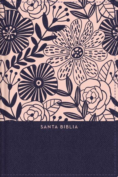 Cover for RVR 1960- Reina Valera 1960 RVR 1960- Reina Valera 1960 · RVR60 Santa Biblia, Letra Grande, Tamano Compacto, Tapa Dura / Tela, Azul Floral, Edicion Letra Roja con Indice (Hardcover bog) (2020)