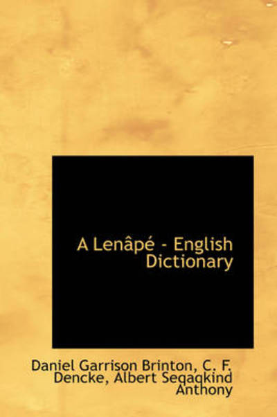 Cover for Daniel Garrison Brinton · A Len P - English Dictionary (Hardcover Book) (2009)