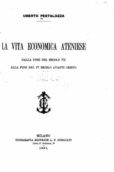Cover for Pordenone · La vita economica ateniese dalla fine del secolo VII alla fine del IV secolo (Taschenbuch) (2016)