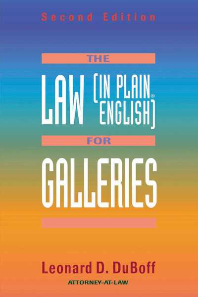 Cover for Leonard D. DuBoff · The Law (in Plain English) for Galleries - In Plain English (Paperback Book) (1999)