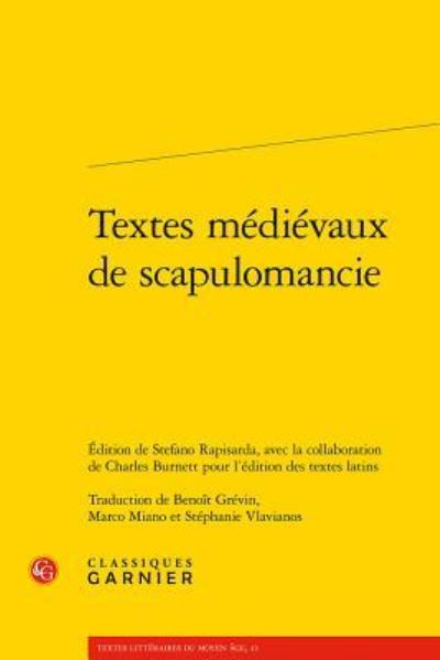 Cover for Charles Burnett · Textes mdivaux de scapulomancie (Paperback Book) (2017)