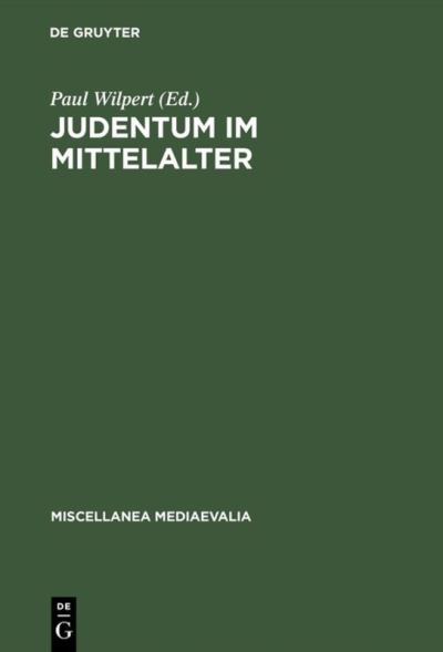 Cover for Paul Wilpert · Judentum im Mittelalter (Book) (1966)