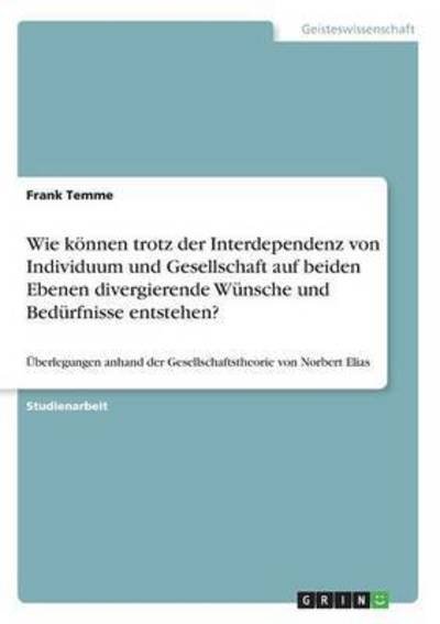 Cover for Temme · Wie können trotz der Interdepende (Bog) (2016)