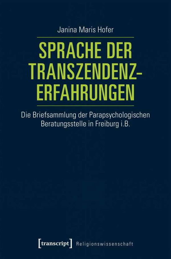 Cover for Hofer · Sprache der Transzendenzerfahrung (Book)