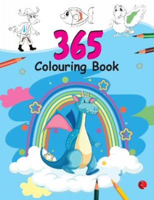 Cover for Rupa Publications India · 365 Colouring Book: Paint and Draw with 365 Big Pictures (Paperback Book) (2022)