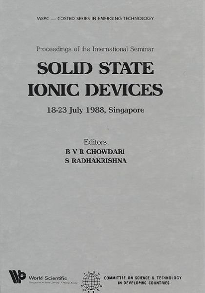 Cover for B V R Chowdari · Solid State Ionic Devices - Proceedings Of The International Seminar (Gebundenes Buch) (1988)