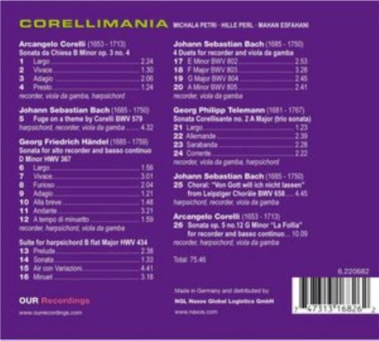 Cover for Petri / Perl / Esfahani · Corellimania (CD) (2023)