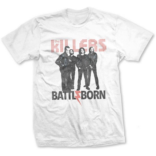 Cover for Killers - The · The Killers Unisex T-Shirt: Battle Born (T-shirt) [size XL] [White - Unisex edition]
