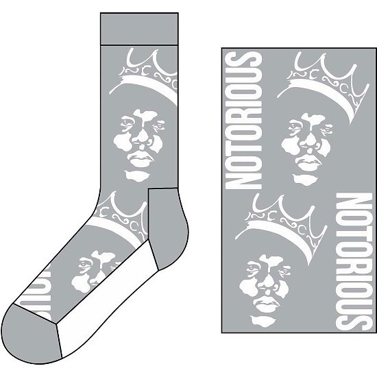Biggie Smalls Unisex Ankle Socks: Crown Monochrome (UK Size 7 - 11) - Biggie Smalls - Merchandise -  - 5056561028262 - 