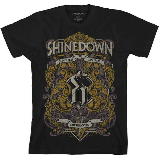 Shinedown Unisex T-Shirt: Ornamental Scissors - Shinedown - Merchandise -  - 5056561044262 - 