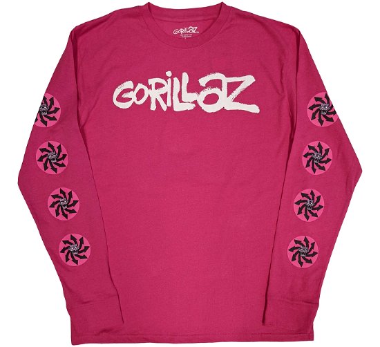 Gorillaz Unisex Long Sleeve T-Shirt: Repeat Pazuzu (Sleeve Print) - Gorillaz - Mercancía -  - 5056561073262 - 