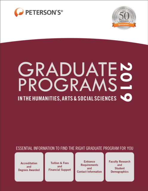 Cover for Peterson's · Graduate Programs in the Humanities, Arts &amp; Social Sciences 2019 (Grad 2) (Hardcover Book) (2018)