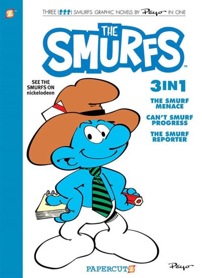 Cover for Peyo · Smurfs 3-in-1 Vol. 8: Collecting 'The Smurf Menace,' 'Can't Smurf Progress,' and 'The Smurf Reporter' (Paperback Bog) (2023)