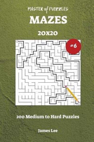 Cover for James Lee · Master of Puzzles Mazes - 200 Medium to Hard 20x20 vol. 6 (Pocketbok) (2018)