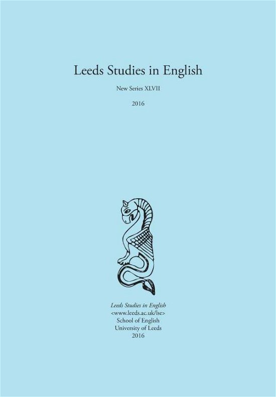 Cover for Leeds Studies in English 2016 (Taschenbuch) (2018)