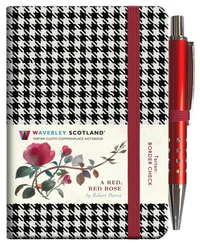 Cover for Waverley Scotland · A Red, Red Rose Tartan Notebook (mini with pen) (Burns check tartan) - Waverley Scotland Tartan Cloth Commonplace Notebook (Hardcover Book) (2020)