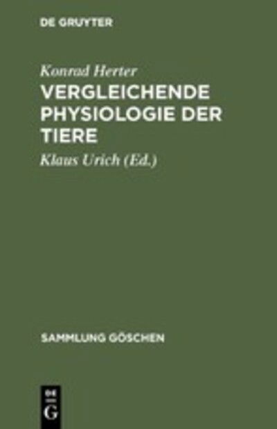 Cover for Konrad Herter · Vergleichende Physiologie der Tiere Stoff- und Energiewechsel (Book) (1977)