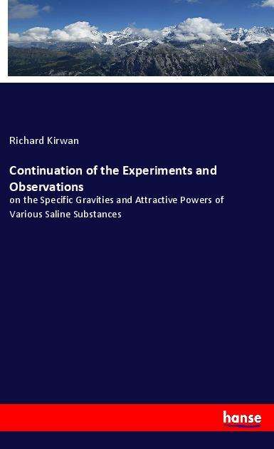 Cover for Kirwan · Continuation of the Experiments (Book)