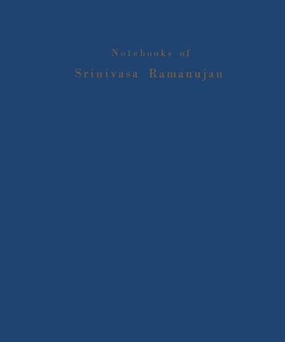 Cover for Srinivasa Ramanujan · Notebooks of Srinivasa Ramanujan: Volume II (Paperback Bog) [Softcover reprint of the original 1st ed. 1984 edition]