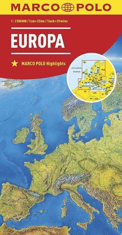 Europe Marco Polo Map - Marco Polo - Books - MAIRDUMONT GmbH & Co. KG - 9783829738262 - September 15, 2022