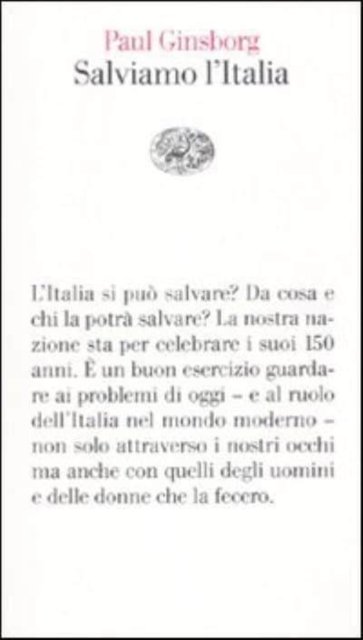 Cover for Paul Ginsborg · Salviamo l'Italia (Taschenbuch) (2010)
