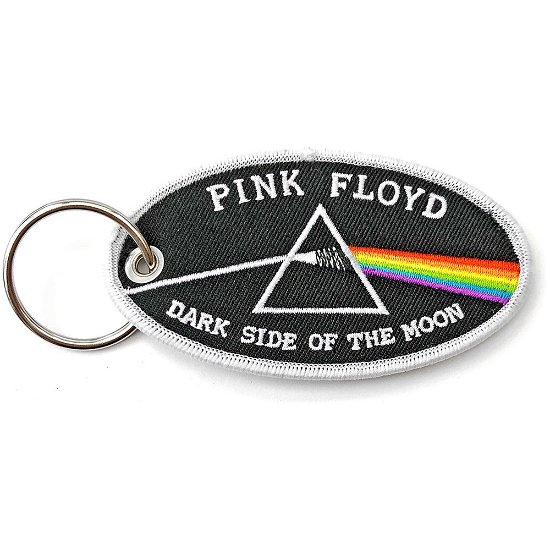 Cover for Pink Floyd · Pink Floyd Keychain: Dark Side of the Moon Oval White Border (Double Sided Patch) (MERCH)