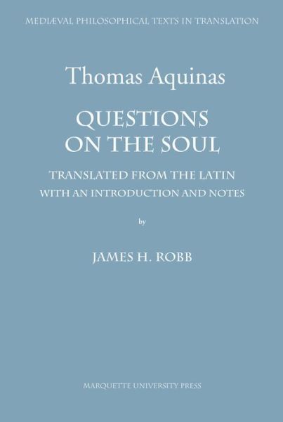 Cover for St. Thomas Aquinas · Questions on the Soul: Quaestiones de Anima (Paperback Book) (1984)