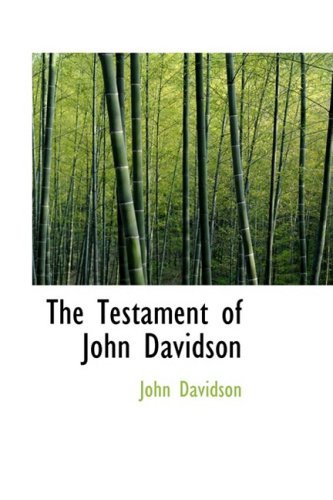 Cover for John Davidson · The Testament of John Davidson (Hardcover Book) (2009)