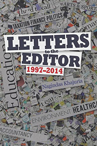 Cover for Nagindas Khajuria · Letters to the Editor: 1997-2014 (Paperback Book) (2014)