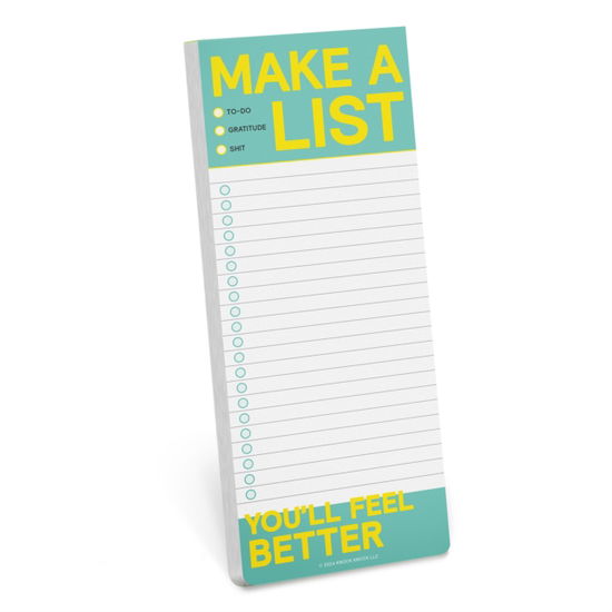 Cover for Knock Knock · Knock Knock Make a List Make-a-List Pad (Print) (2025)