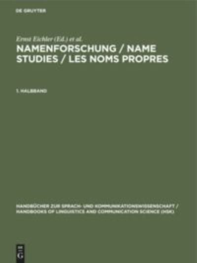 Cover for Namenforschung / Name Studies / Les Noms Propres (Hardcover Book) (1995)