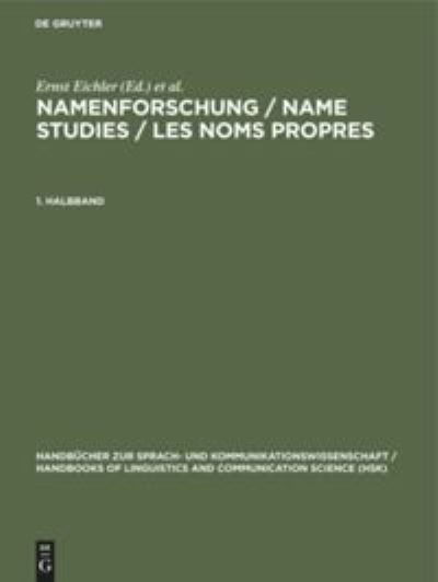 Cover for Namenforschung / Name Studies / Les Noms Propres (Inbunden Bok) (1995)