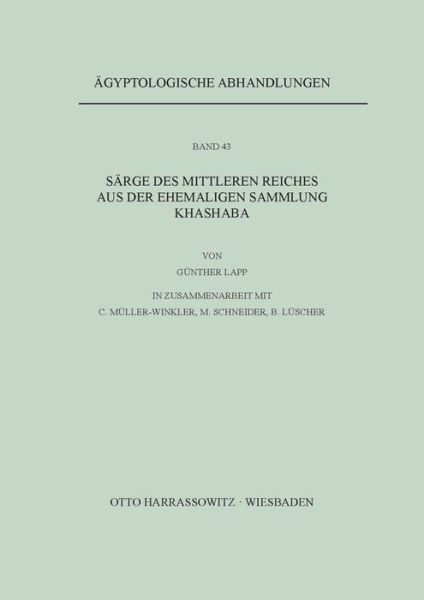 Cover for Lapp · Särge des Mittleren Reiches aus de (Book) (1985)