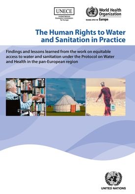 Cover for United Nations: Economic Commission for Europe · The human rights to water and sanitation in practice: findings and lessons learned from the work on equitable access to water and sanitation under the Protocol on Water and Health in the Pan-European Region (Paperback Book) (2020)