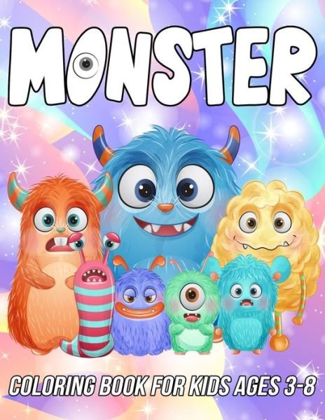Cover for Mezzo Zentangle Designs · Monster Coloring Book for Kids Ages 3-8: Fun and Unique Coloring Pages for Girls and Boys with Cute Monsters Illustrations (Paperback Book) (2021)