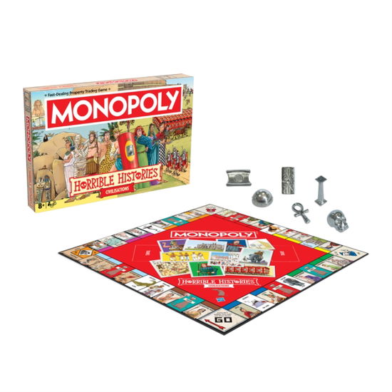 Cover for Monopoly Horrible Histories Civ Edition  Boardgames · Horrible Histories Ancient Civilisations Monopoly Game (Paperback Book) (2025)