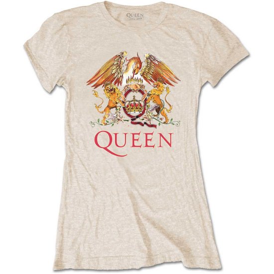Cover for Queen · Queen Ladies T-Shirt: Classic Crest (T-shirt) [size S] [Neutral - Ladies edition]