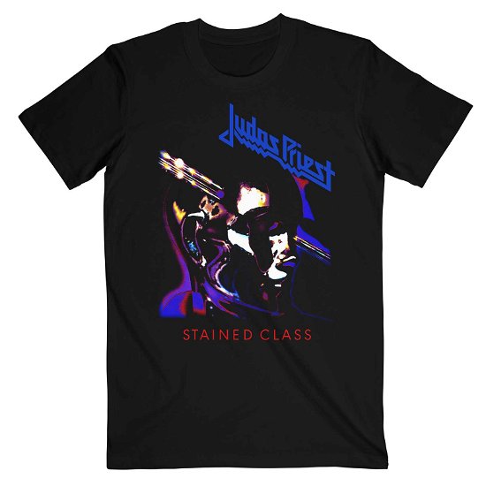 Judas Priest Unisex T-Shirt: Stained Class Purple Mixer - Judas Priest - Koopwaar -  - 5056561066264 - 