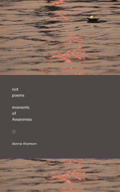 Cover for Donna Thomson · Not Poems Moments of Awareness (Taschenbuch) (2018)