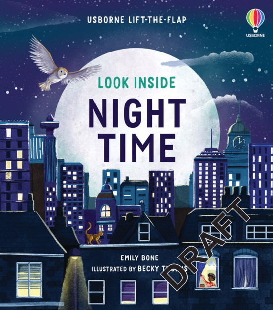 Look Inside Night Time - Look Inside - Emily Bone - Kirjat - Usborne Publishing Ltd - 9781803701264 - torstai 5. joulukuuta 2024