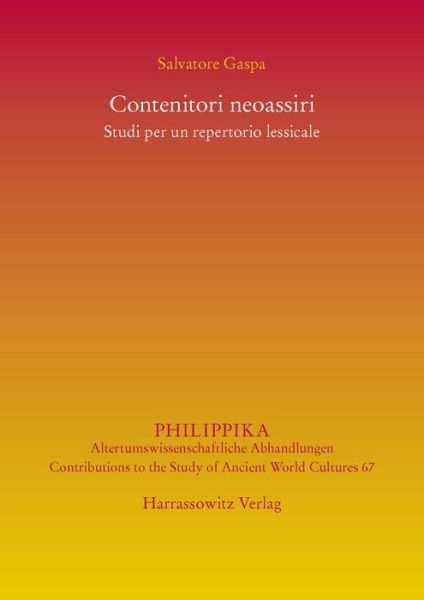 Cover for Salvatore Gaspa · Contenitori neoassiri (Book) [1. Auflage edition] (2014)